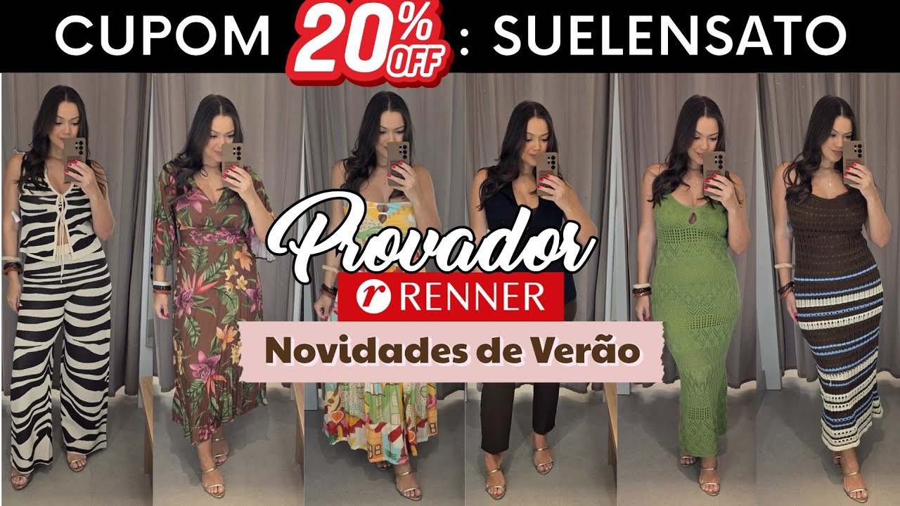 Provador Renner- Muita Novidade, nova coleção, cupom de desconto, vestido perfeito e mais