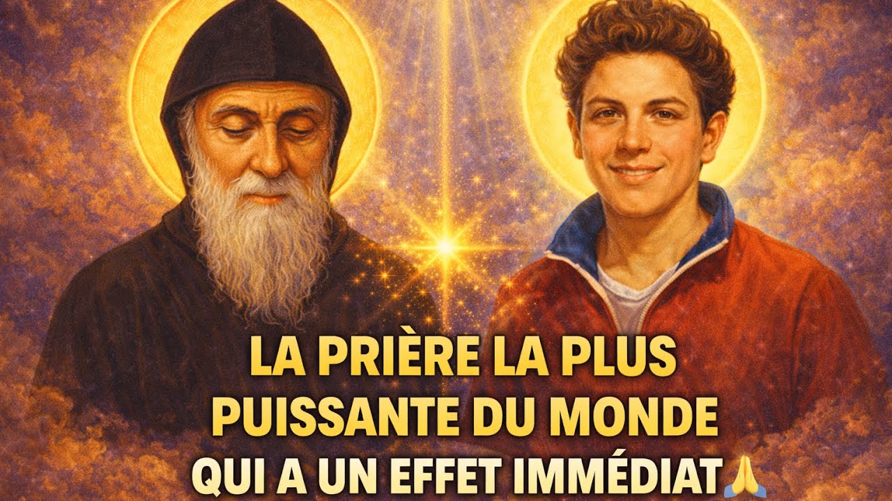 💧 SI TU SOUFFRES EN SILENCE… CETTE PRIÈRE À SAINT CHARBEL ET CARLO ACUTIS EST POUR TOI 🌟