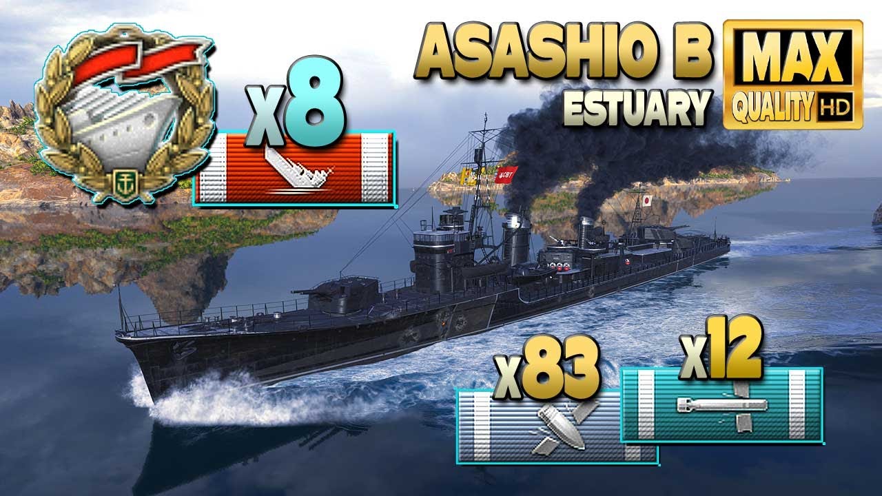 Разрушитель Asashio B: Отличный одиночный воин - World of Warships