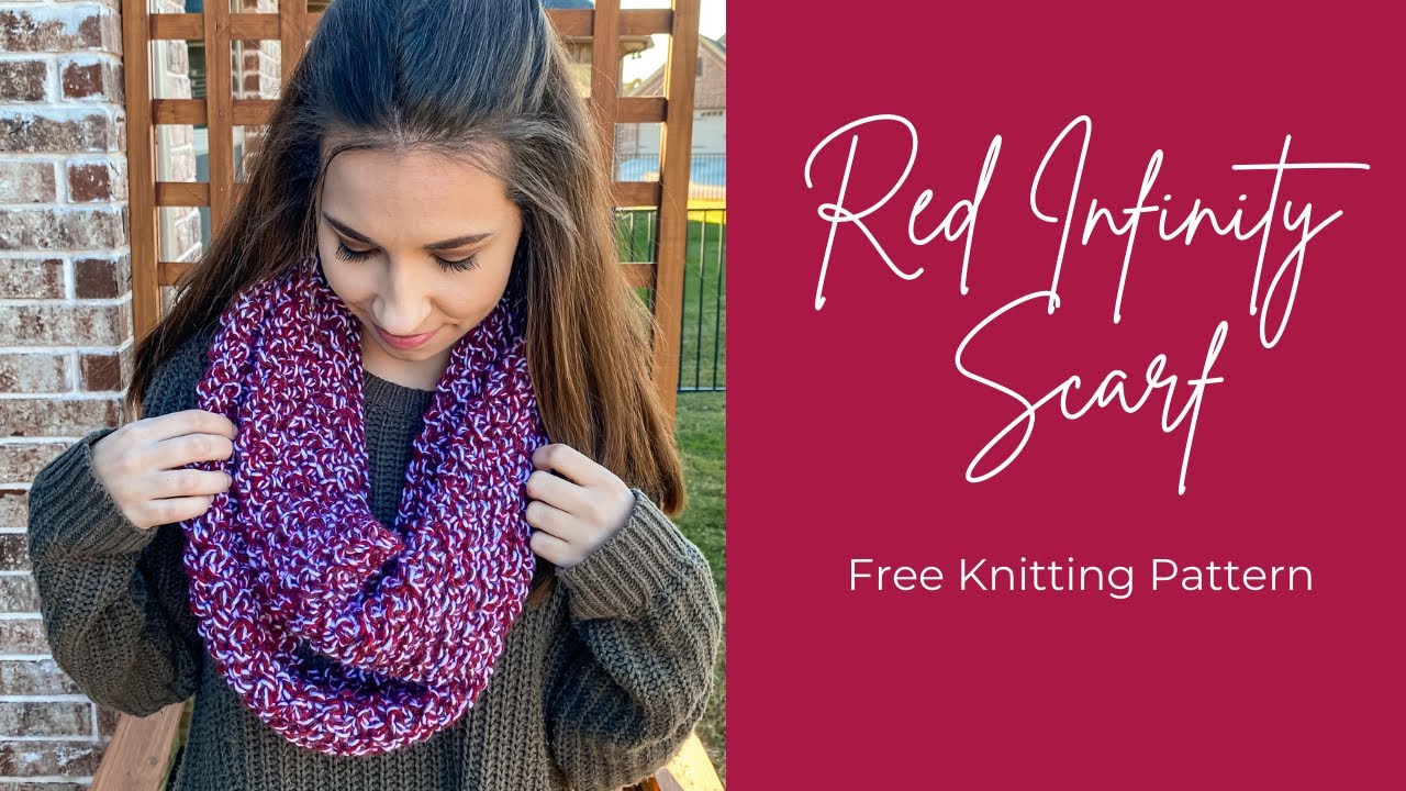 Red Infinity Scarf! | Free Knitting Pattern!