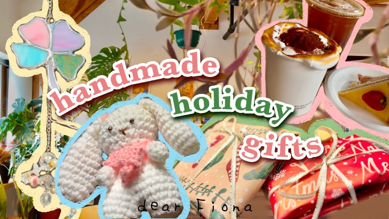 a handmade holiday gift haul ⋆˙⟡ (amigurumi, stained glass, drawings, and more ❤︎)