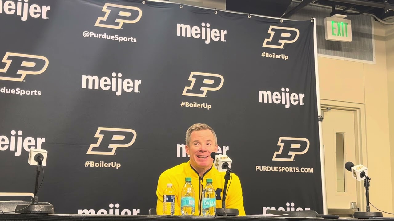 Michigan coach Dusty May recaps 91-64 loss to Purdue