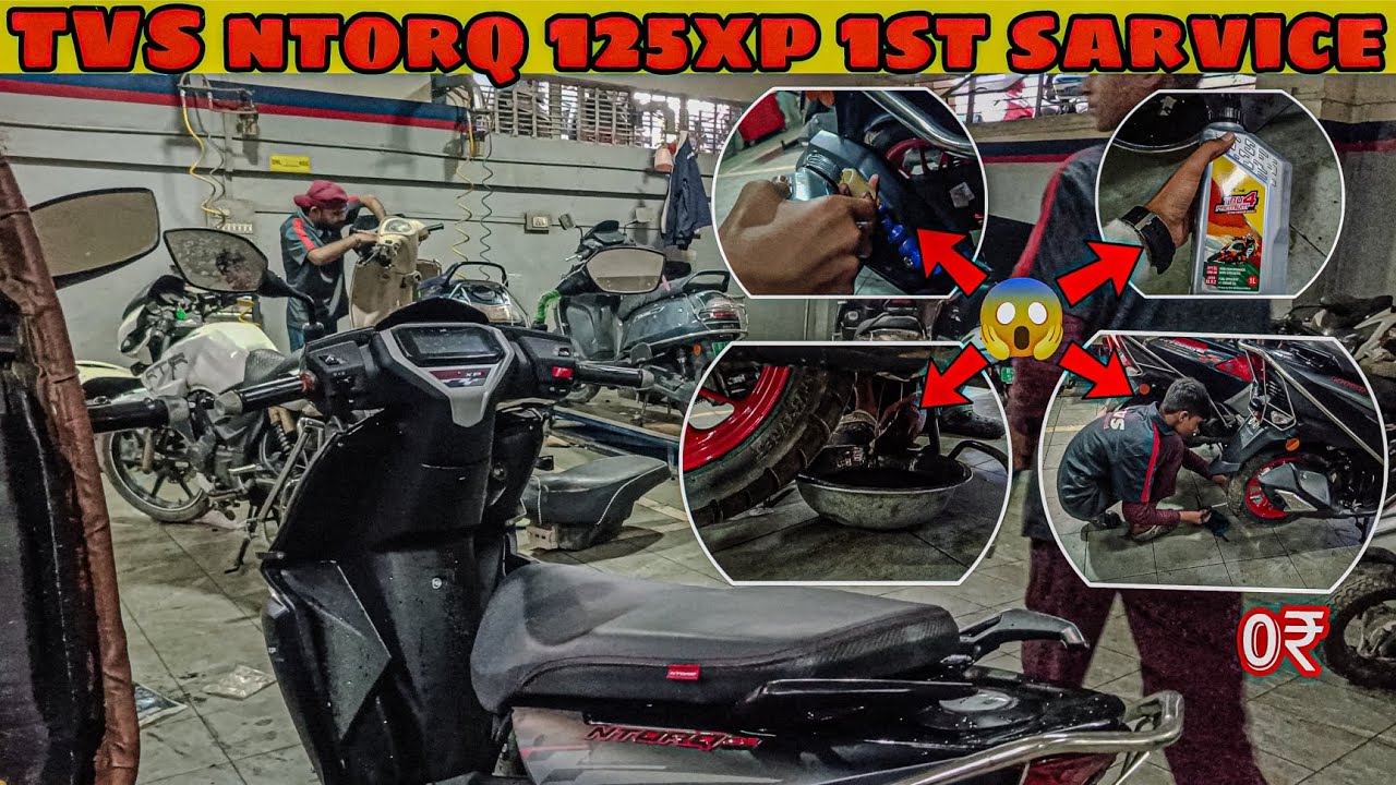 TVS ntorq 125xp edisan 1st sarvice 0₹ 😱 ￼ || #1st @rahulakvlogger 