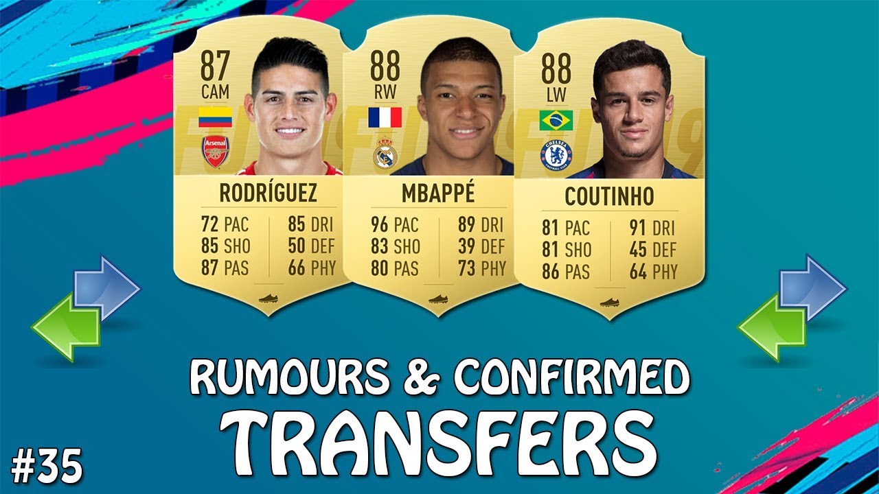 FIFA 19 | JANUARY 2019 CONFIRMED TRANSFERS & RUMOURS #35 | w/ Mbappe, Coutinho & James Rodriguez