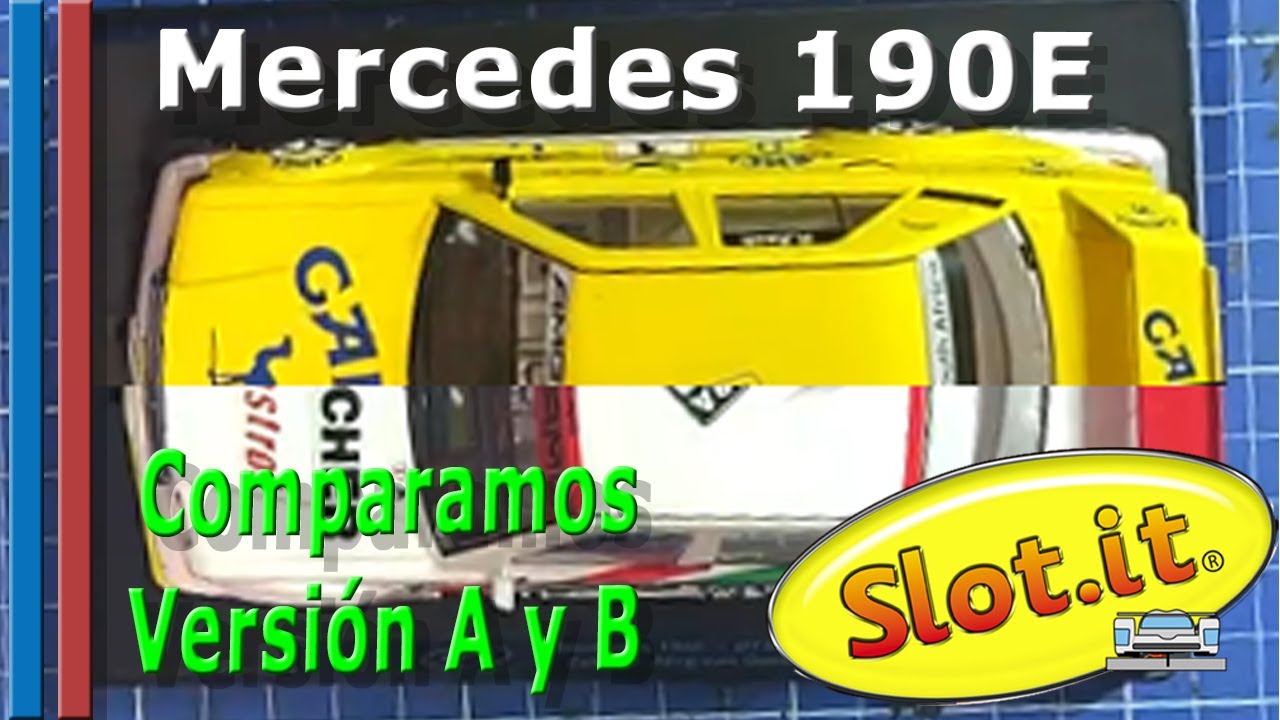 Comparamos los Mercedes 190E de Slotit en la pista de Scalextric Policar