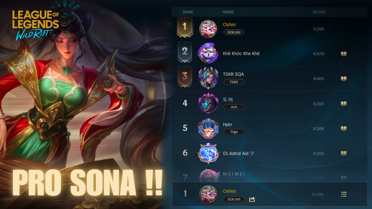 TOP 1 SONA AND 4 LATE GAME CHAMPIONS SO STRONG!! | SONA | WILDRIFT