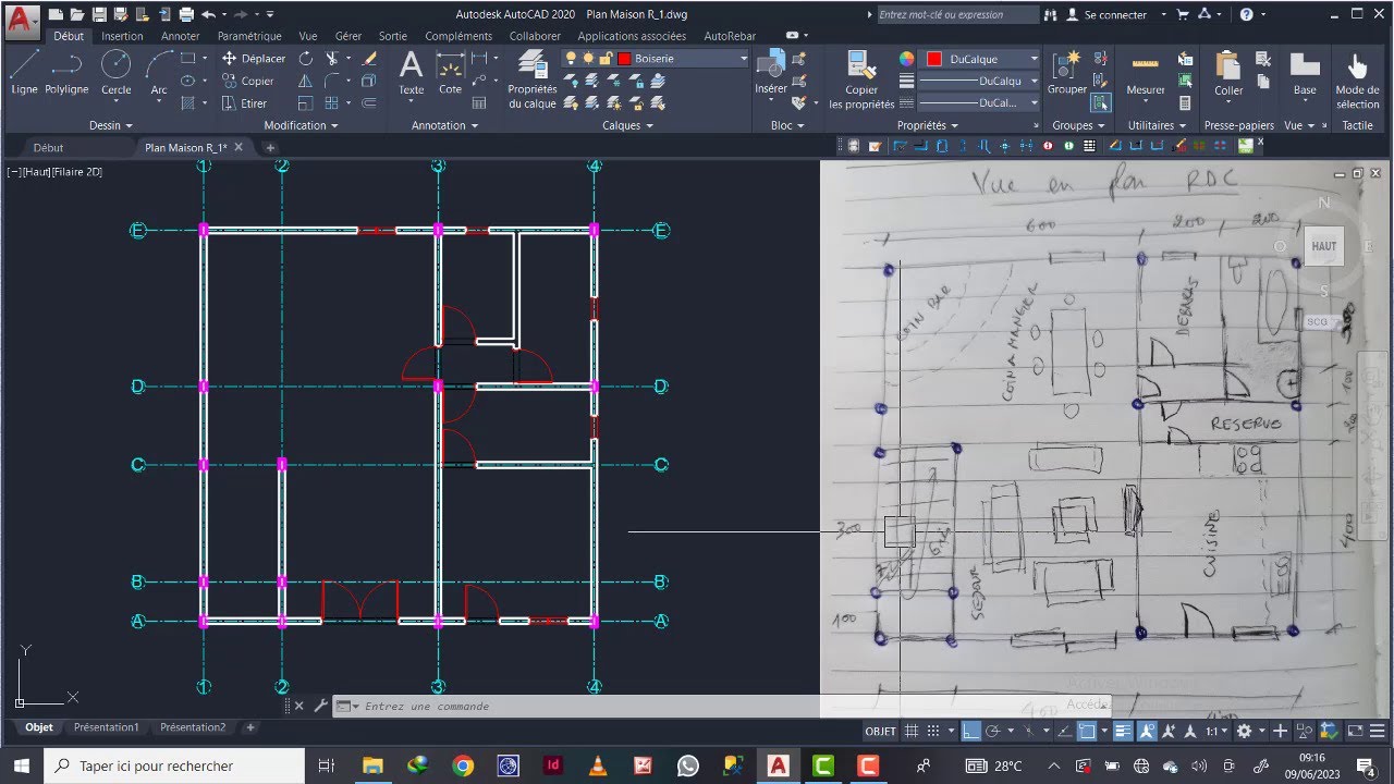 Dessiner un Plan avec Autocad 1.7 Dessin des Fenêtres