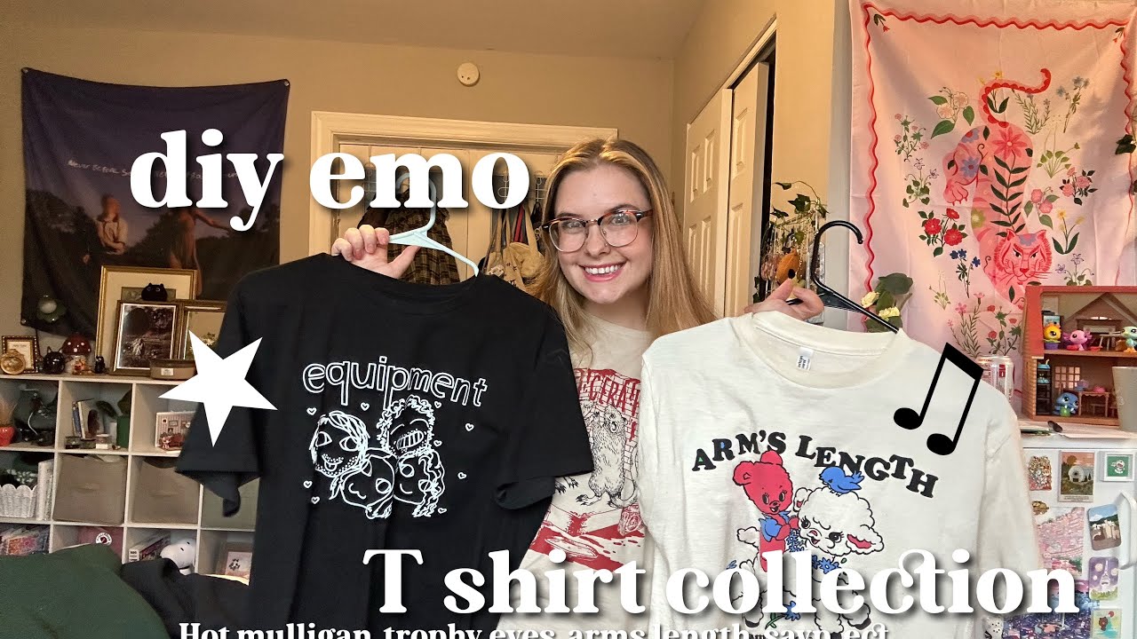 my band merch collection as a diy emo music listener