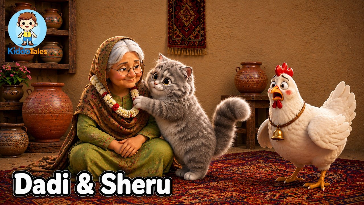⭐ Dadi Sakina & Sheru Cat Story | Animated Urdu Hindi Cartoon Story | Moral Tale