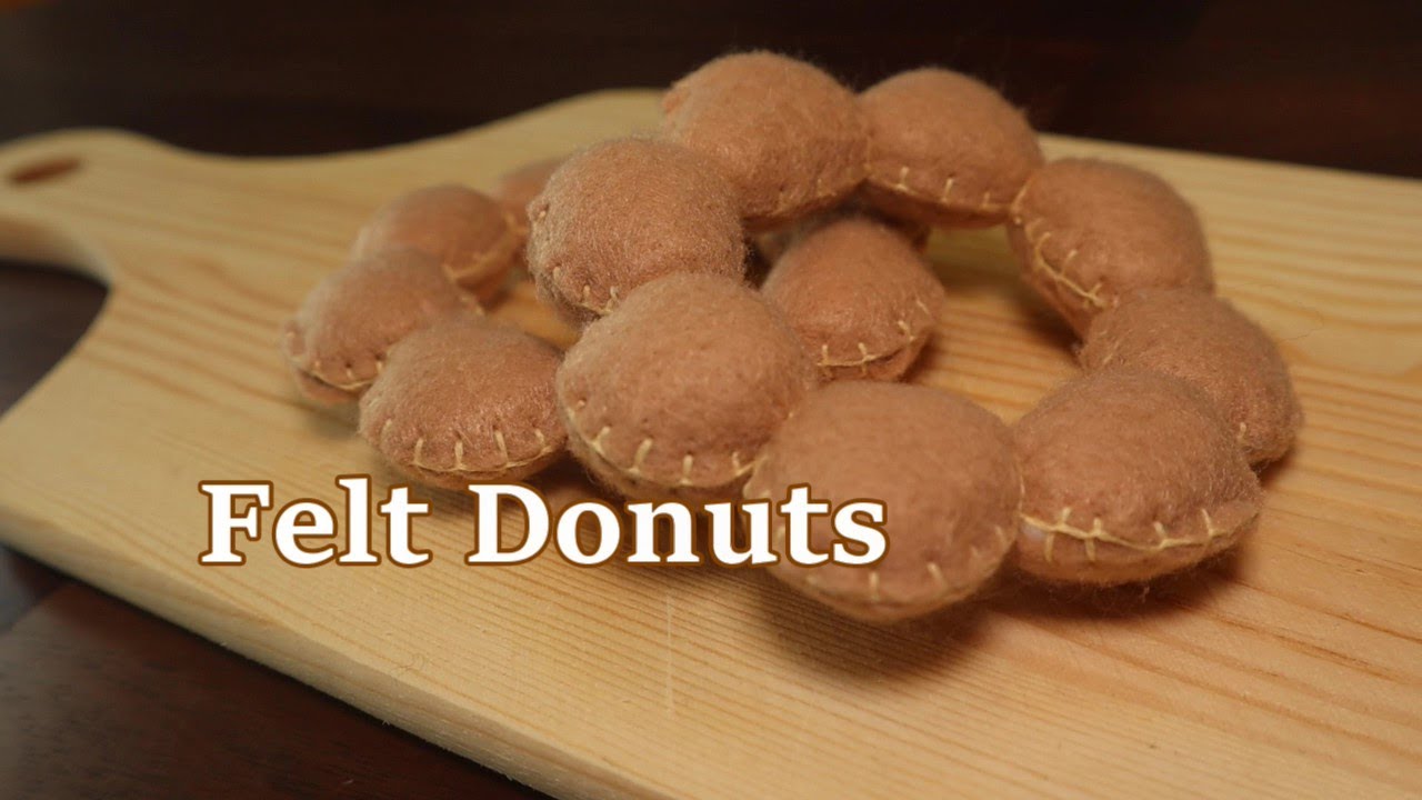 100均フェルトで作るドーナツ Vol.1　ポンデリング │ How to make felt donuts🍩