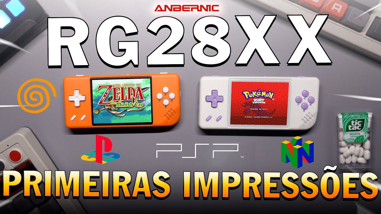 Anbernic RG28XX! CONSOLE PORTÁTIL BARATO e PEQUENO!