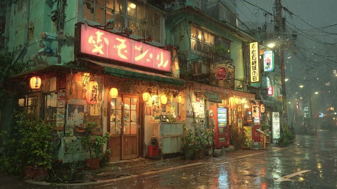 Aesthetic Kyoto Rainwalk 🌧️ Chill Lofi Mix for Work & Slow Nights