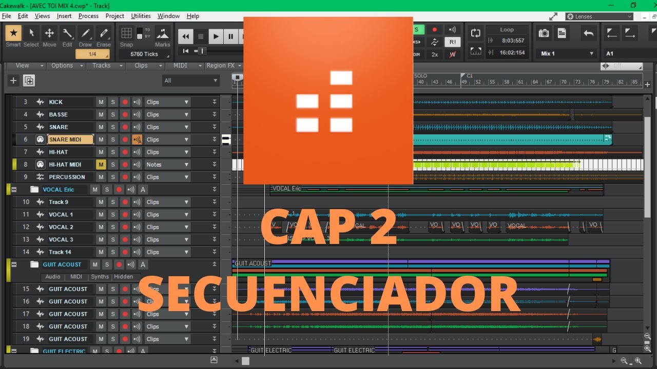 Tutorial Cakewalk en español - Capitulo 2 Secuenciador (ventana de pista)