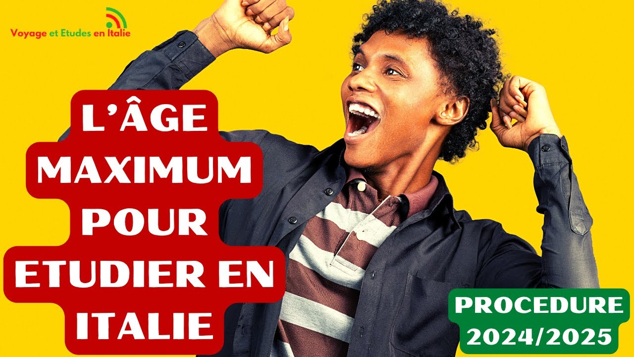 Quel est l'âge maximum pour demander le visa pour étudier en Italie? #etudierenItalie #EtudeenItalie