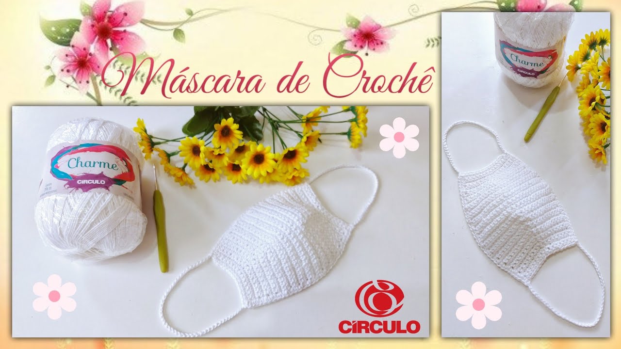 😷 Máscara de Crochê. Por Vanessa Marcondes.