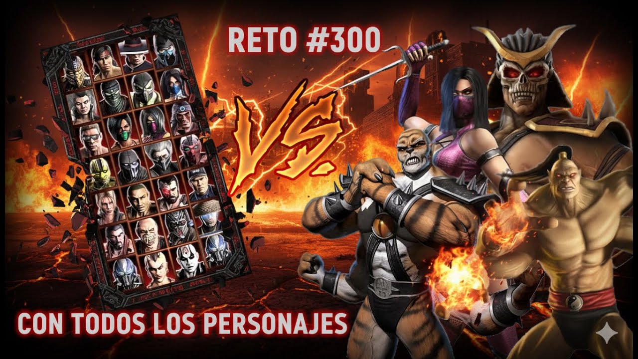 RETO 300 CON TODOS LOS PERSONAJES MORTAL KOMBAT 9
