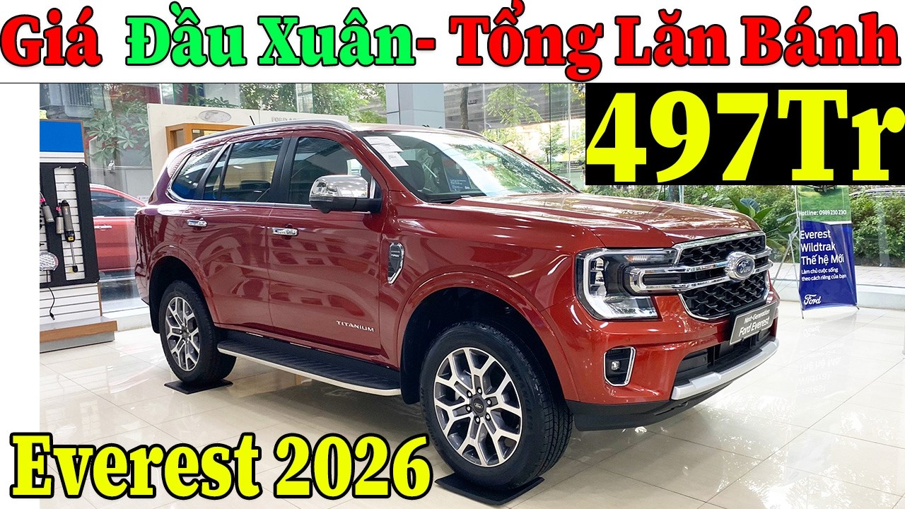 ✅Giá Xe Khuyến Mại Ford Everest Giữa Tháng 2, Khai Xuân Giảm 40Tr| Lăn Bánh Everest Mới | Topcarvn