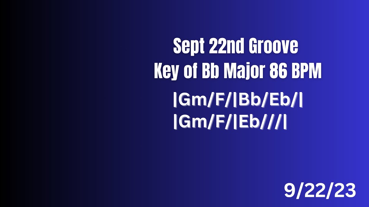 Sept 22nd Pop Groove Preview in Bb | Doc Approved Backing Tracks