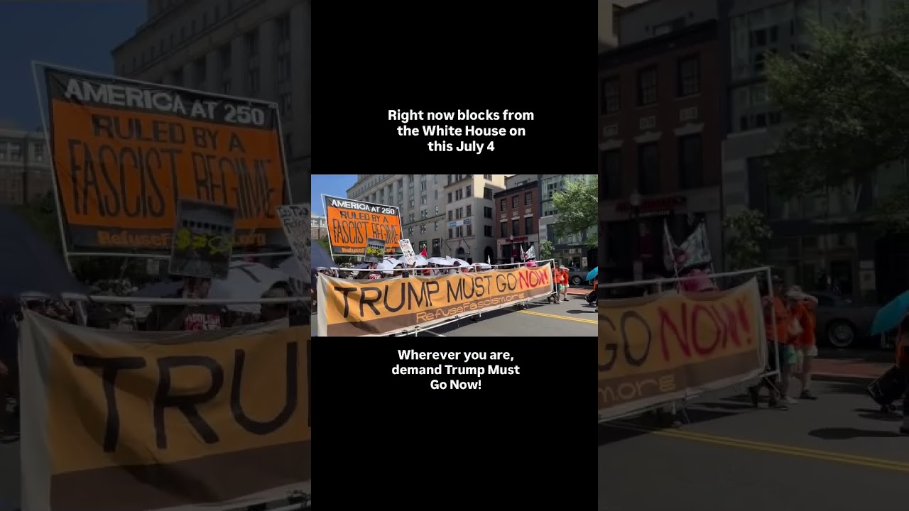 Thousands March Toward the White House on July 4 🇺🇸 #Shorts #Politics #News