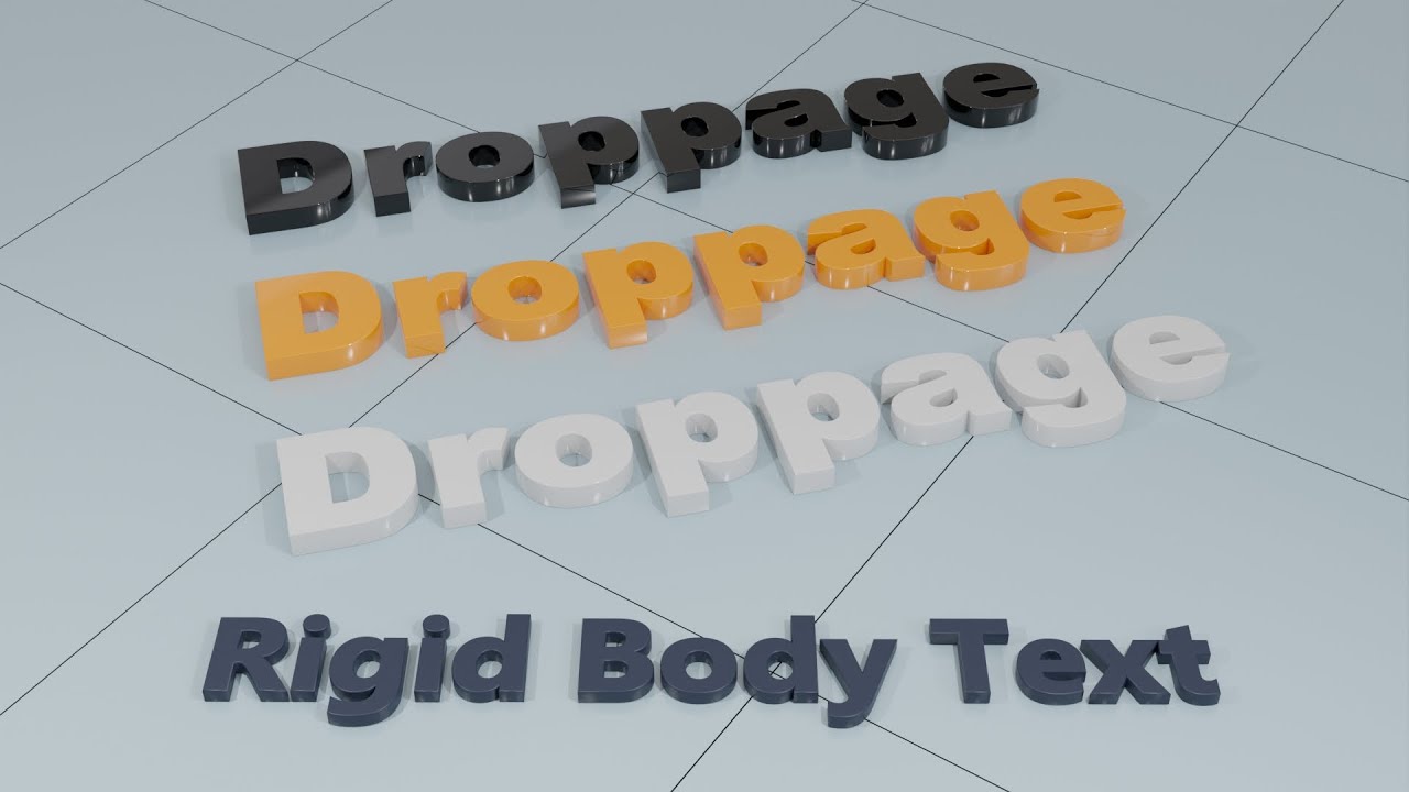 Blender Rigid Body Text - #19 Subdivision Surface Modelling in Blender