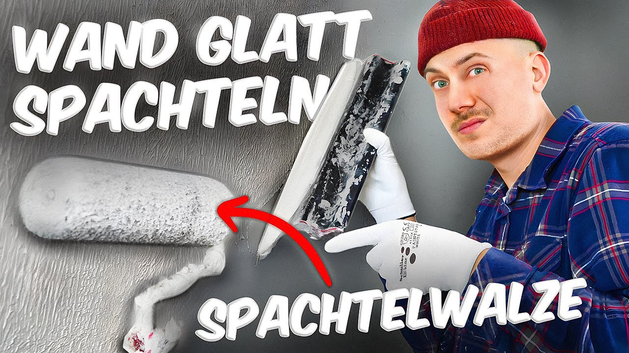 WÄNDE UND DECKEN SPACHTELN (mit Spachtelwalze) 👷🏻‍♂️ EINFACHSTE Methode Schritt für Schritt! ✅