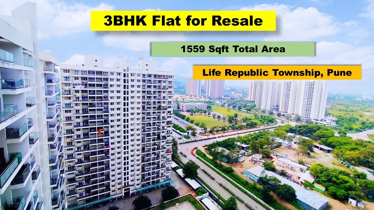 3BHK Resale Flat in Life Republic Township Pune - 1560sqft on Top Floor