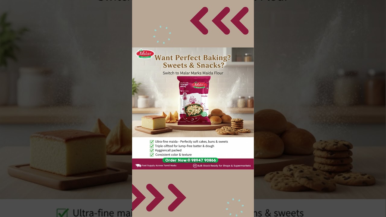 “Best Maida Flour for Baking in Tamil Nadu | Soft Cake & Crispy Snacks | Malar Mark Maida Review