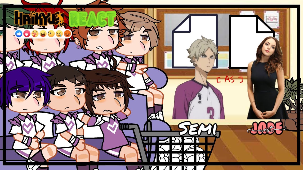 💜| Haikyuu reacts: Semi as Jade West | Haikyuu x Victorious | Slight Shirabu x Taichi |💜
