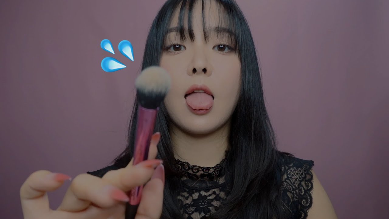 ASMR разрисовывать лицо слюной 👀интенсивное индивидуальное внимание