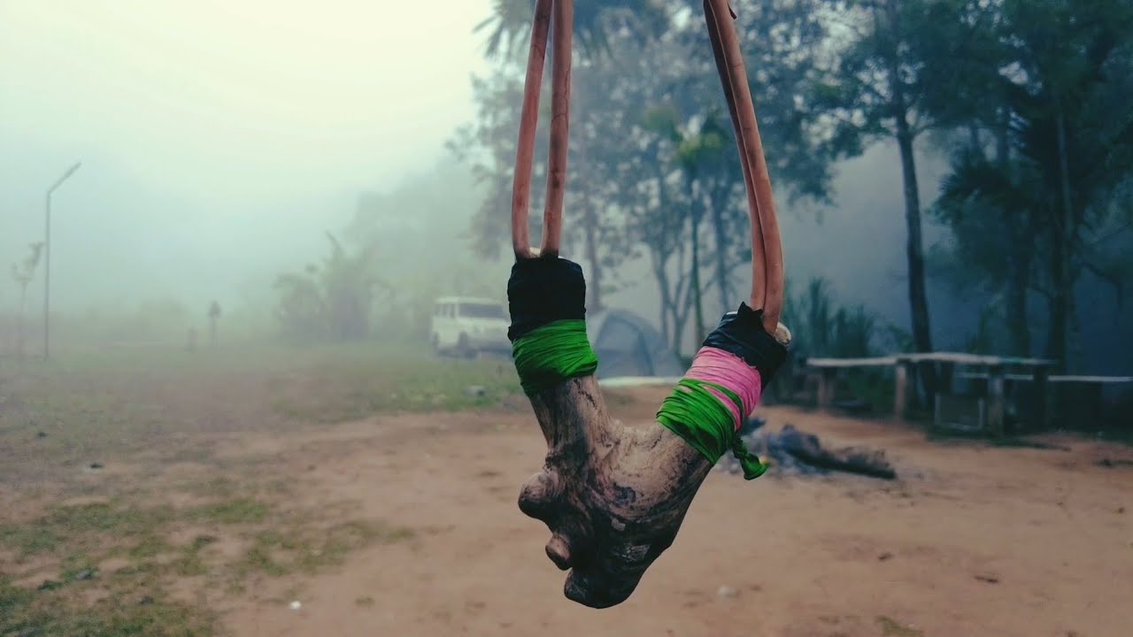 Peaceful countryside living 🌿Village life with animals, nature, and a handmade wooden slingshot 🤍