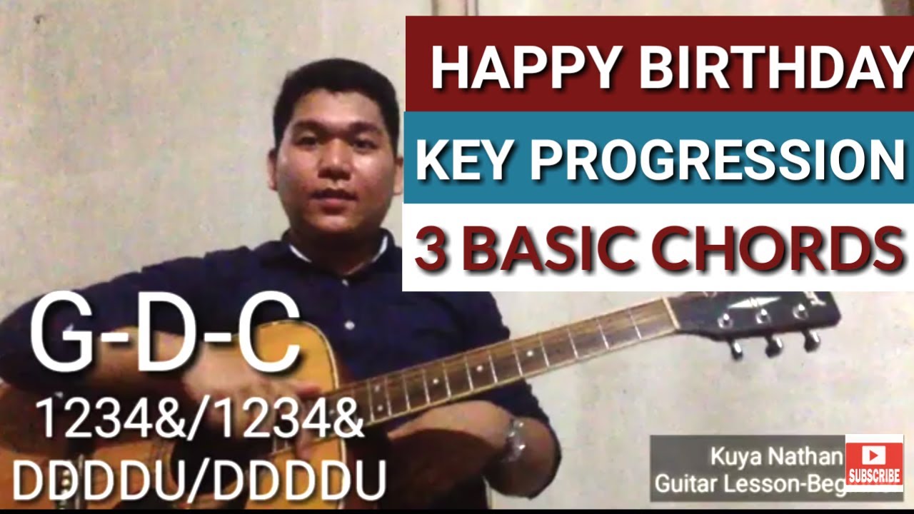 HAPPY BIRTHDAY SONG(Easy Guitar) Play in 3 Chords(G-D-C) by Kuya Nathan