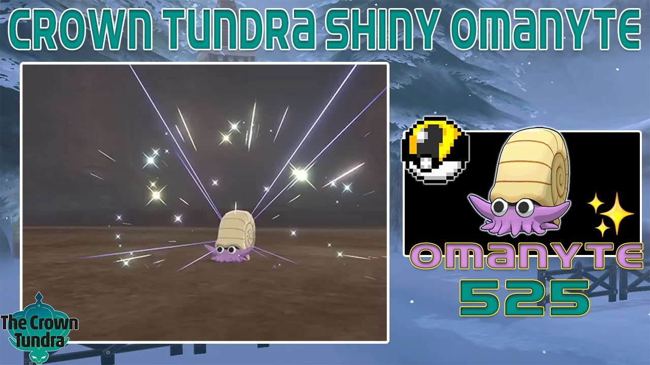 [LIVE] FIRST CROWN TUNDRA SHINY!! Shiny Omanyte in 525 encounters!!