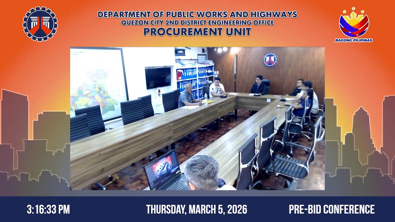 Procurement Livestream for DPWH Quezon City 2nd DEO on March. 05, 2026