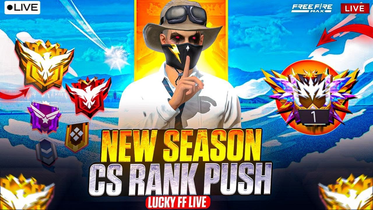NEW SEASON 😊CSR PUSH 😎 TO TOP 1😎 GRANDMASTER #freefirelive #freefireindia #raistar #classyff