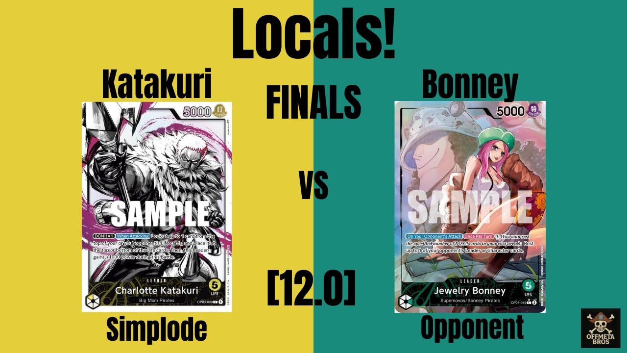 OP03 Y Katakuri is a BEAST in OP12! | Locals FINALS vs OP07 Bonney! | One Piece Card Game