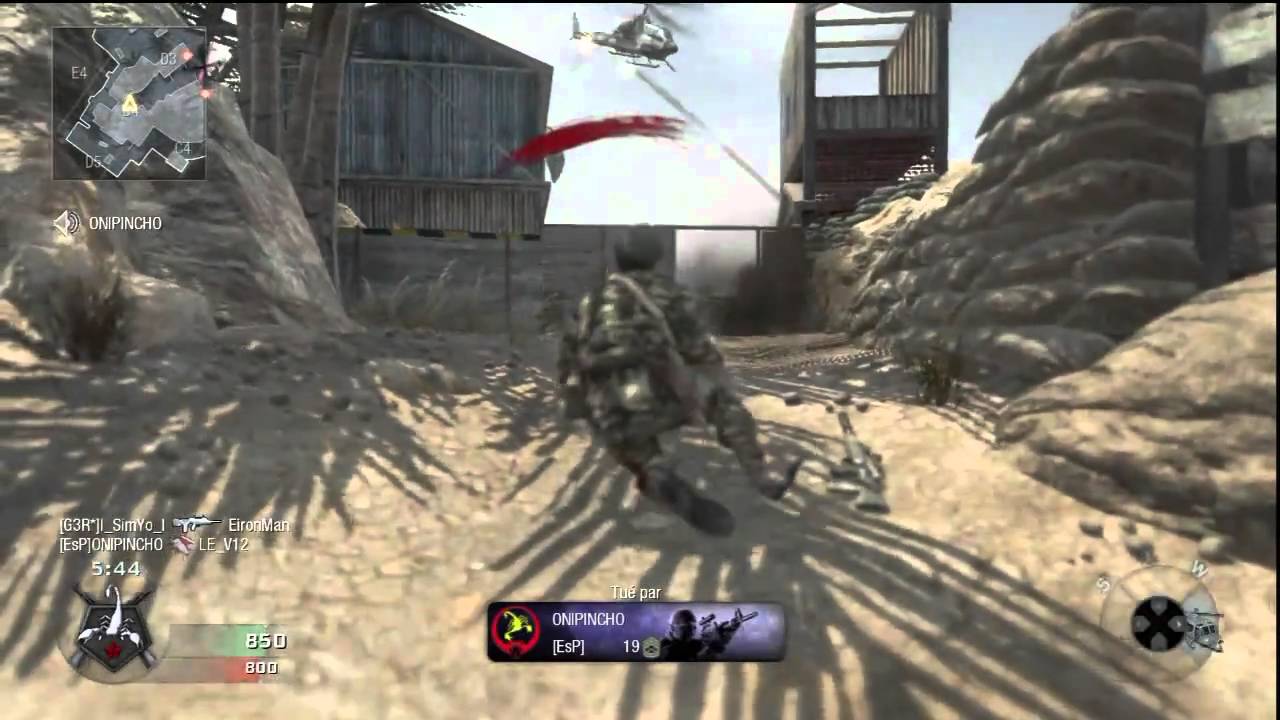 Mélée générale avec le mitrailleur de Black Ops