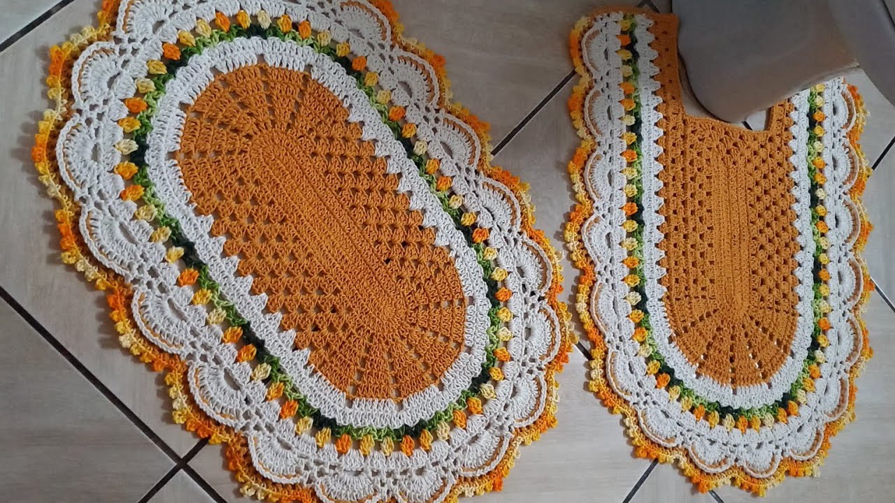 TAPETE OVAL COM TULIPAS  PASSO A PASSO