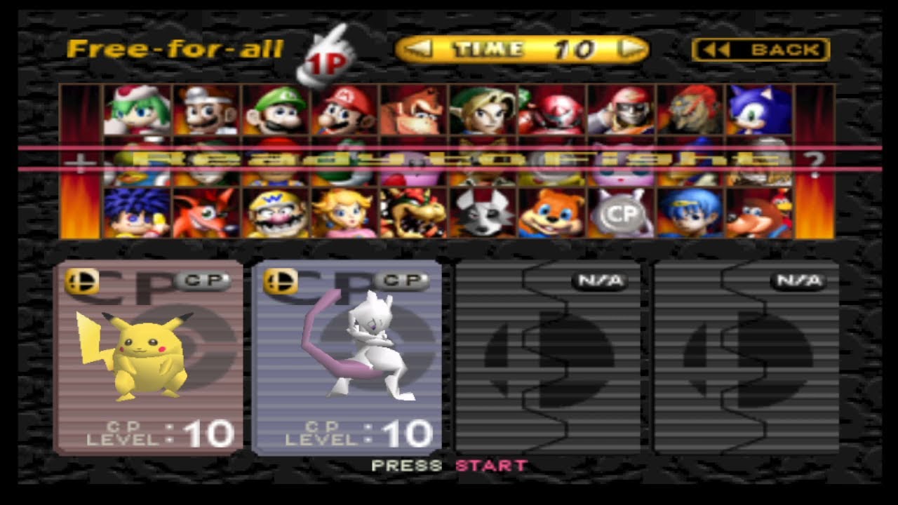 Smash Remix: Pikachu Vs Mewtwo (Level 10 CPU Battle!)