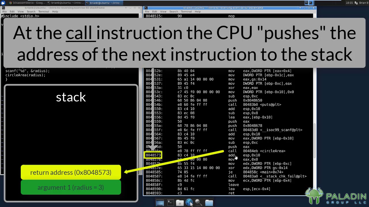 Introduction to reverse engineering - Stack frames, prologues and epilogues