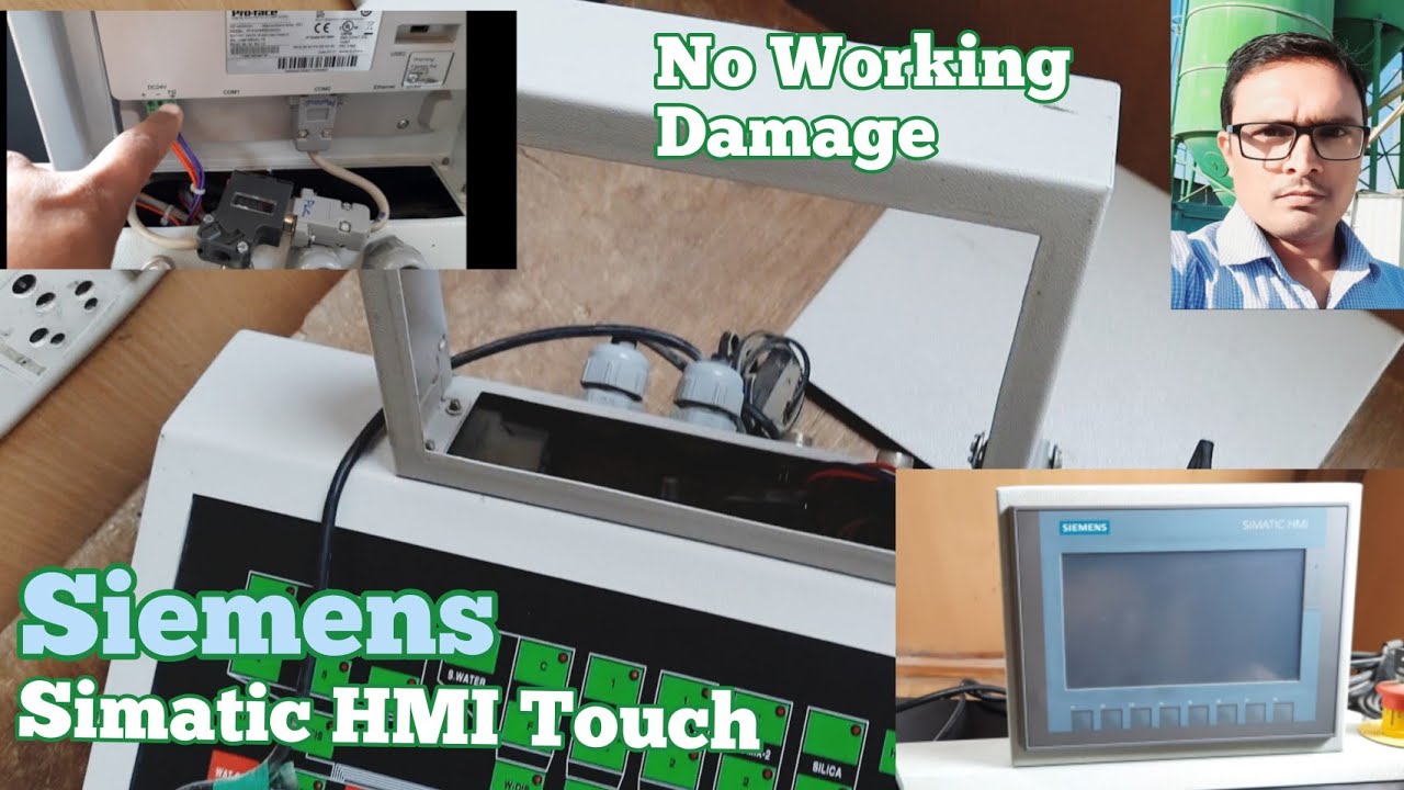 Touch Simatic HMI display batching plant ।  air  current touch panel । simatic display not power on
