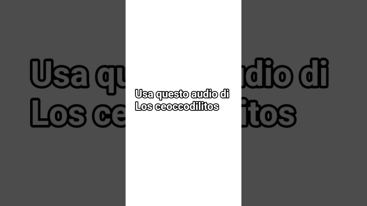 usa questo audio
