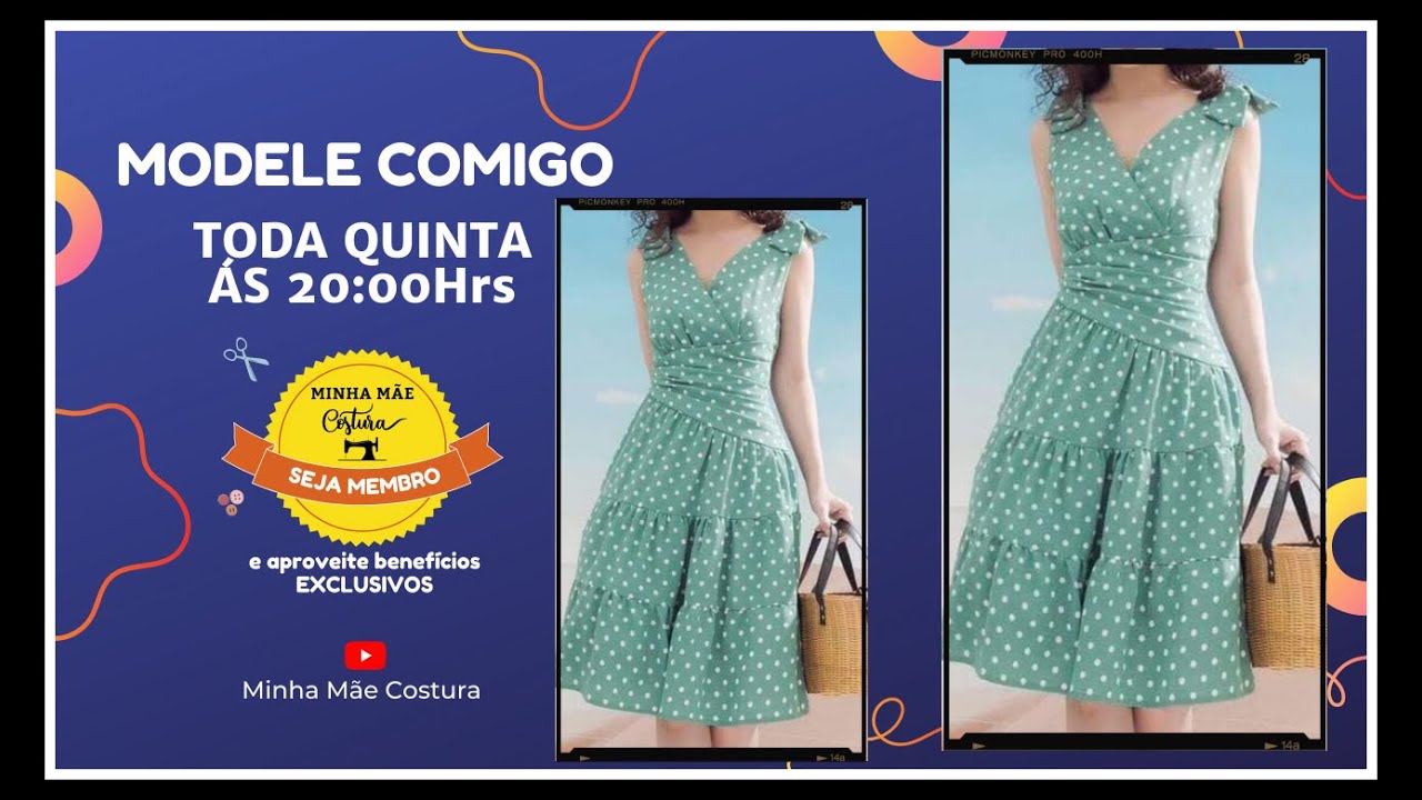 DIY &ndash; COMO MODELAR VESTIDO COM CINTURA ASSIM&Eacute;TRICA _ USANDO SUA MEDIDA