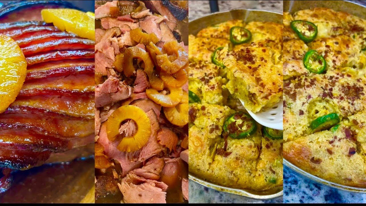 Кукурузный хлеб с ветчиной, халапеньо, чеддером и медовой глазурью | Рецепт праздничного ужина в ...
