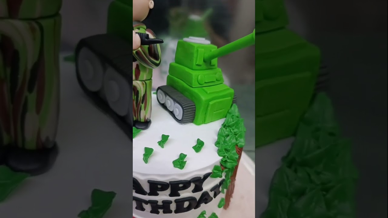 Army Theme Customized Birthday Cake | Army Birthday Cake #shorts #sellerfactg