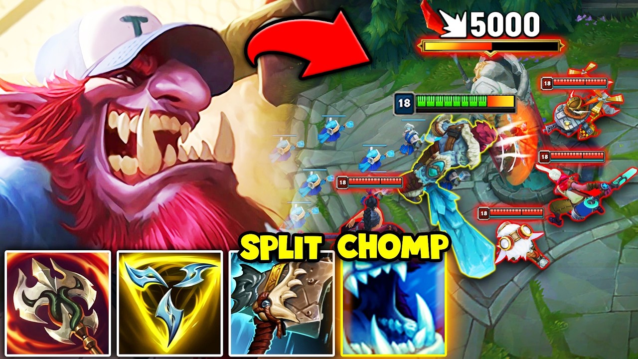 My whole team wanted to lose... so I went 1v9 split push mode with Trundle (INSANE ENDING)