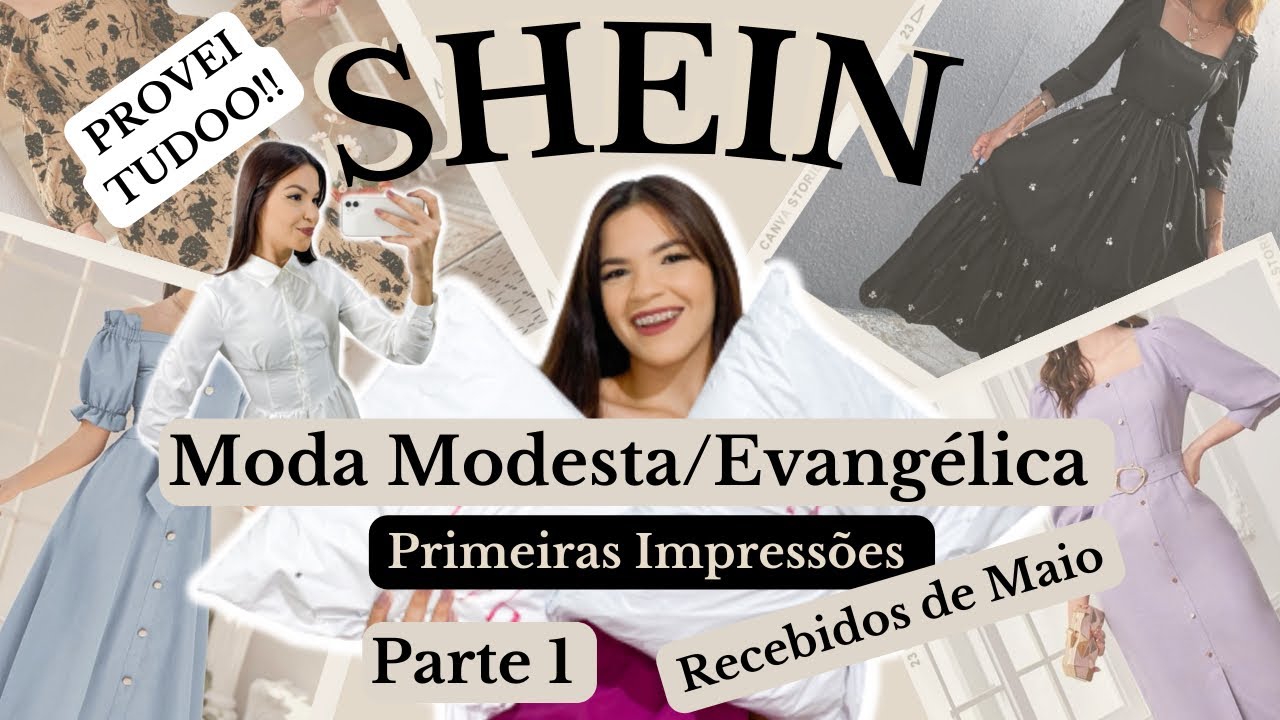 Avaliando Recebidos SHEIN de Maio - Parte 1 - Vestidos Moda Modesta/Evangélica- Provador Detalhado