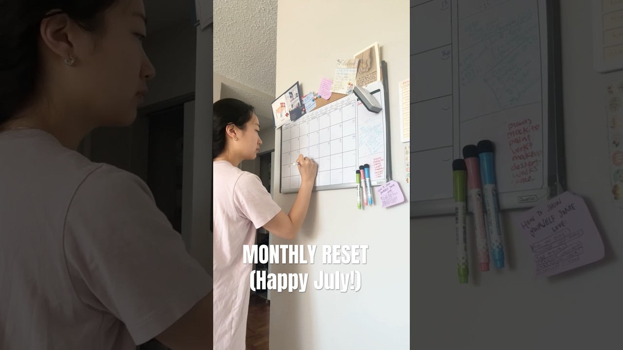 MONTHLY RESET (Happy July!) #monthlyreset #july #calendar #routine The halfway point of 2024!