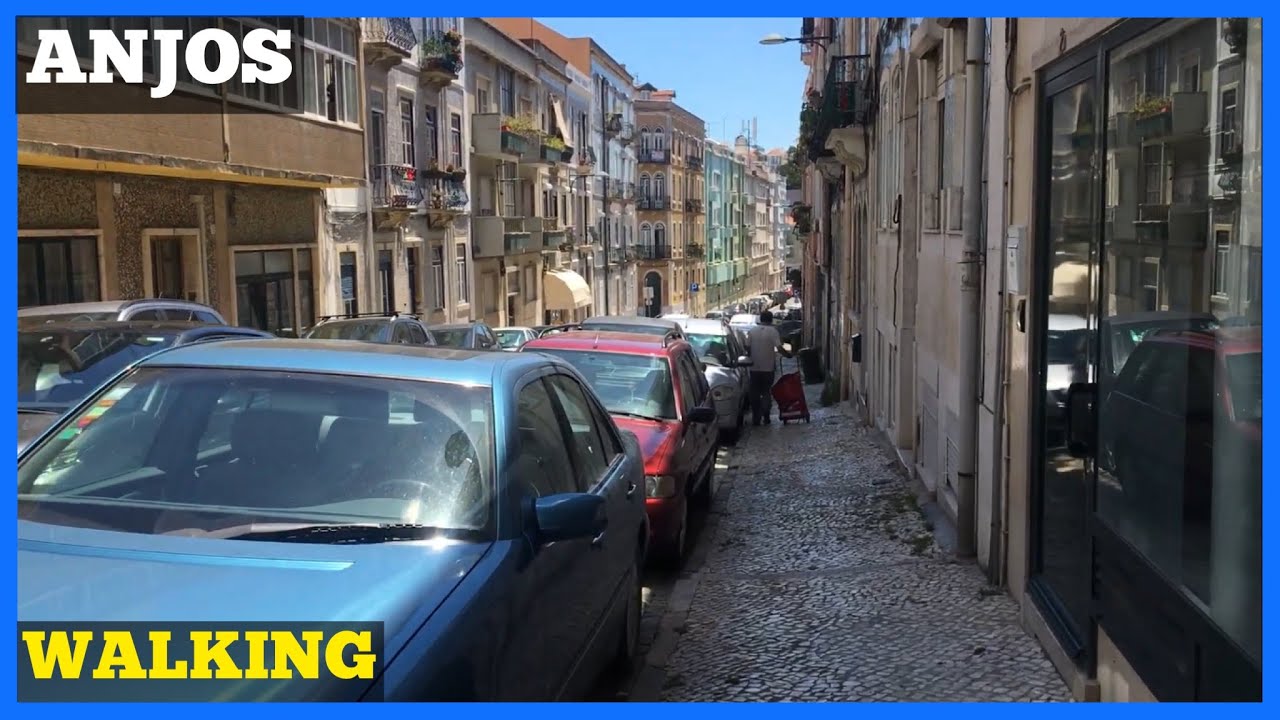 Lisbon, Portugal, Walking to Anjos metro station