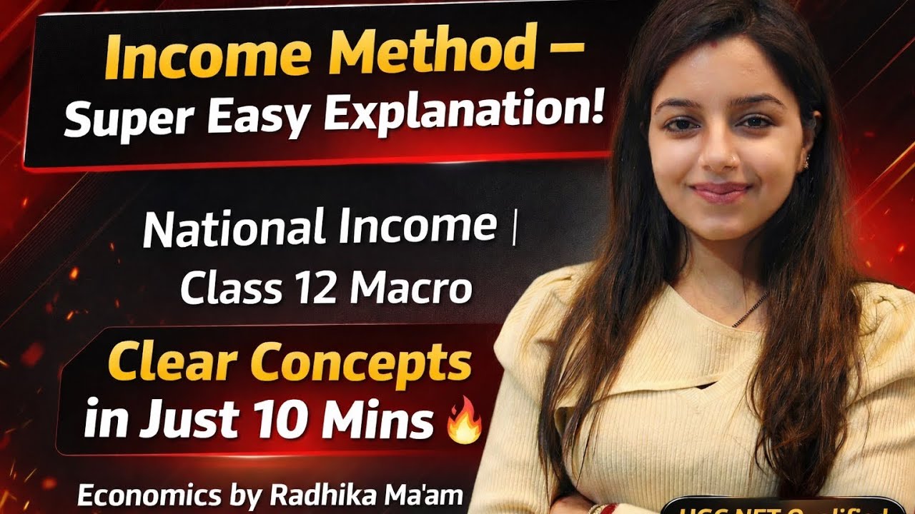 Super Easy Explanation of Income Method.   #cbse #economics #ugcnet #commerce #education #cds 