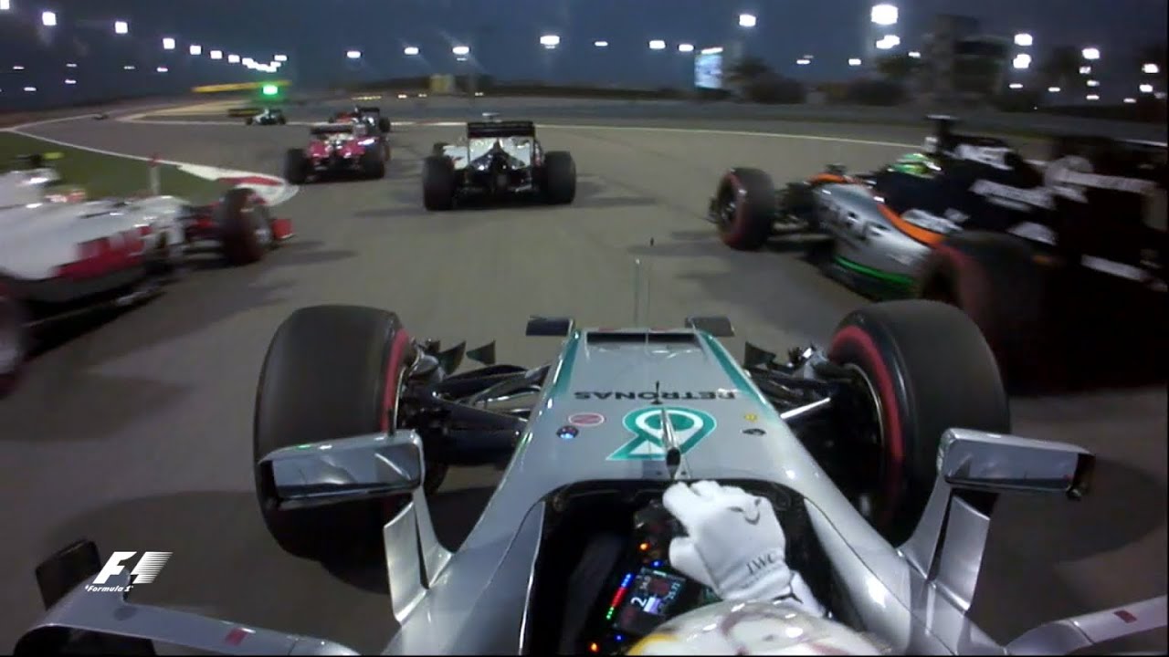 F1 2016 Bahrain GP ONBOARD Lewis Hamilton START and first LAP